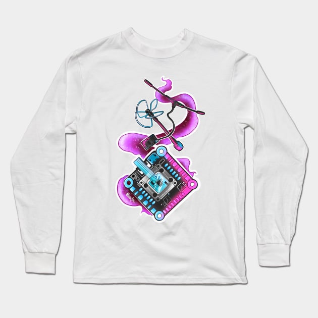 pink fpv smoke Long Sleeve T-Shirt by Mrwigglesfpv